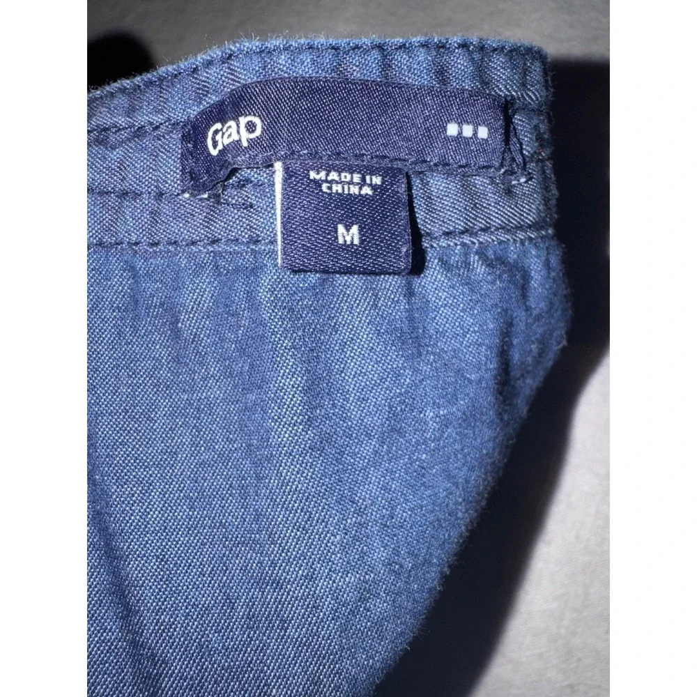 Gap Indigo Chambray Tie-Waist Dress |‎ 100% Cotton | Fall 2012 | Size M